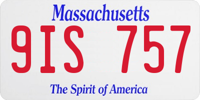 MA license plate 9IS757