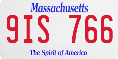 MA license plate 9IS766