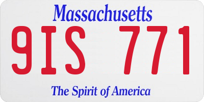 MA license plate 9IS771