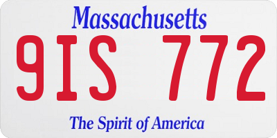 MA license plate 9IS772