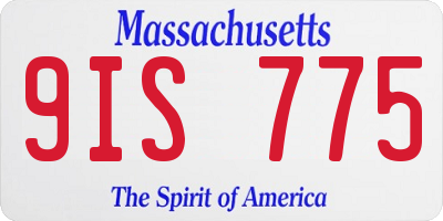 MA license plate 9IS775