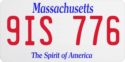 MA license plate 9IS776