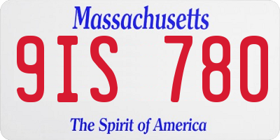 MA license plate 9IS780
