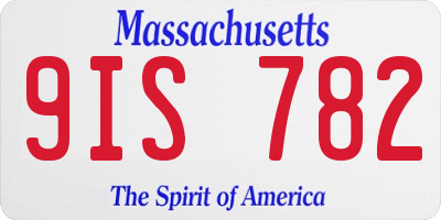 MA license plate 9IS782