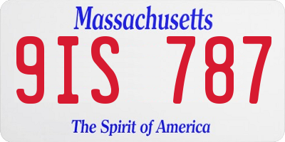 MA license plate 9IS787