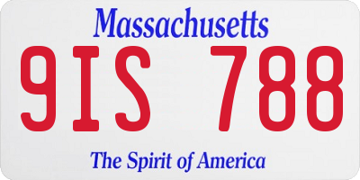 MA license plate 9IS788