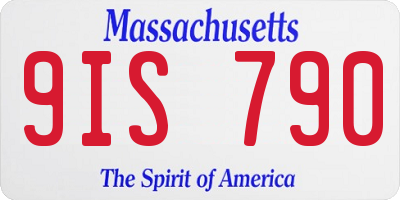 MA license plate 9IS790