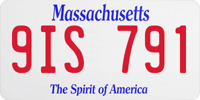 MA license plate 9IS791
