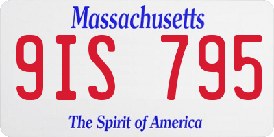 MA license plate 9IS795