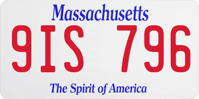 MA license plate 9IS796