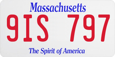 MA license plate 9IS797