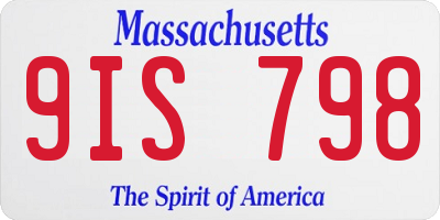 MA license plate 9IS798