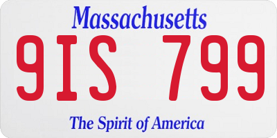 MA license plate 9IS799