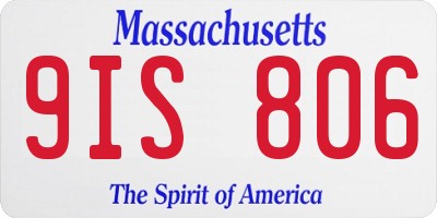 MA license plate 9IS806