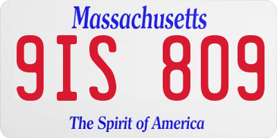 MA license plate 9IS809