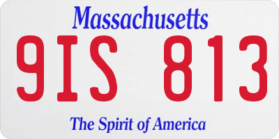 MA license plate 9IS813