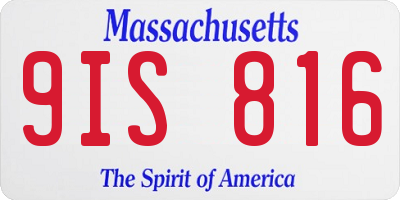 MA license plate 9IS816