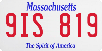 MA license plate 9IS819