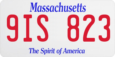 MA license plate 9IS823