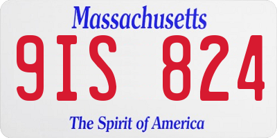 MA license plate 9IS824