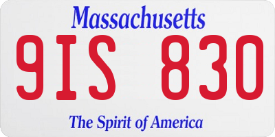 MA license plate 9IS830