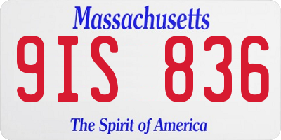 MA license plate 9IS836