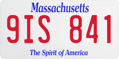MA license plate 9IS841