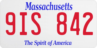 MA license plate 9IS842