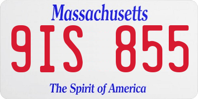 MA license plate 9IS855