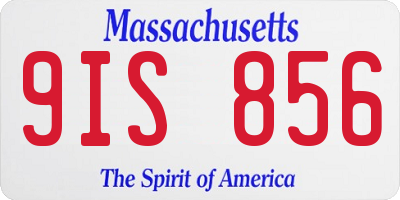 MA license plate 9IS856