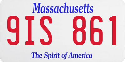 MA license plate 9IS861