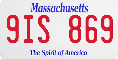 MA license plate 9IS869