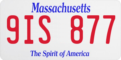 MA license plate 9IS877