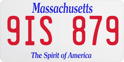 MA license plate 9IS879