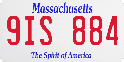 MA license plate 9IS884