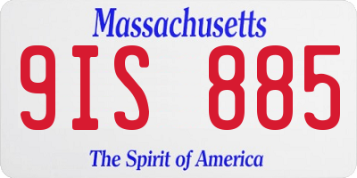 MA license plate 9IS885