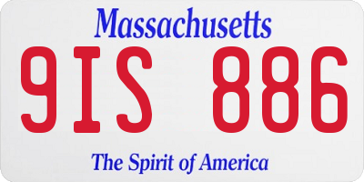 MA license plate 9IS886