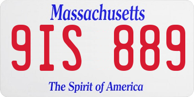 MA license plate 9IS889