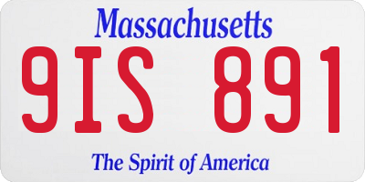 MA license plate 9IS891
