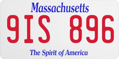 MA license plate 9IS896