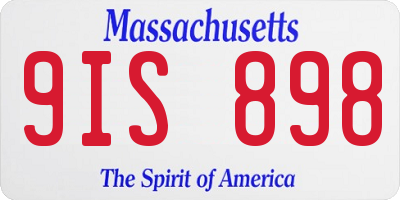 MA license plate 9IS898