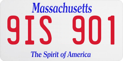MA license plate 9IS901