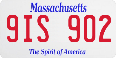MA license plate 9IS902
