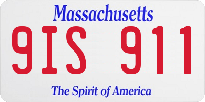 MA license plate 9IS911