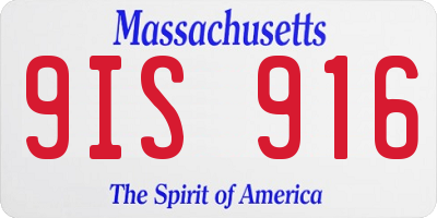 MA license plate 9IS916