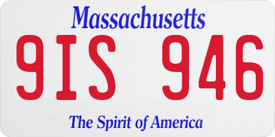 MA license plate 9IS946