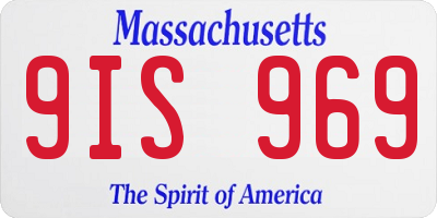 MA license plate 9IS969