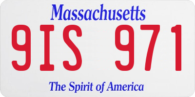 MA license plate 9IS971