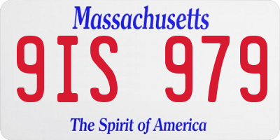 MA license plate 9IS979