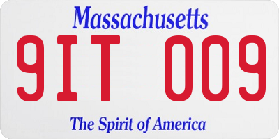 MA license plate 9IT009